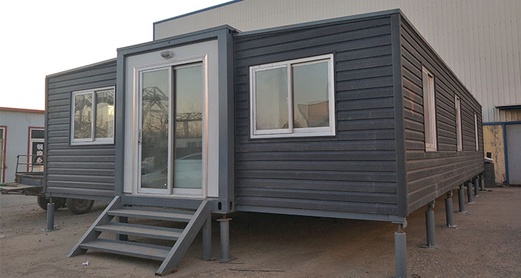 Prefab modern three bedrooms living expandable container house