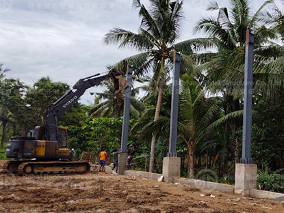 Build In Philippines 800 SQM Steel Structure Warehouse 