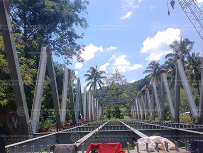 60m Steel Beam Bridge Build In The Philippines