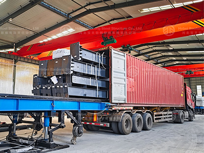 Steel Structure Warehouse Loading For Shipping