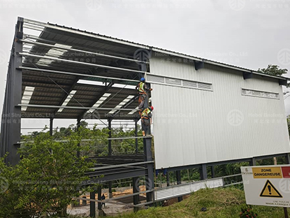 2 floors steel warehouse build in Cameroon
